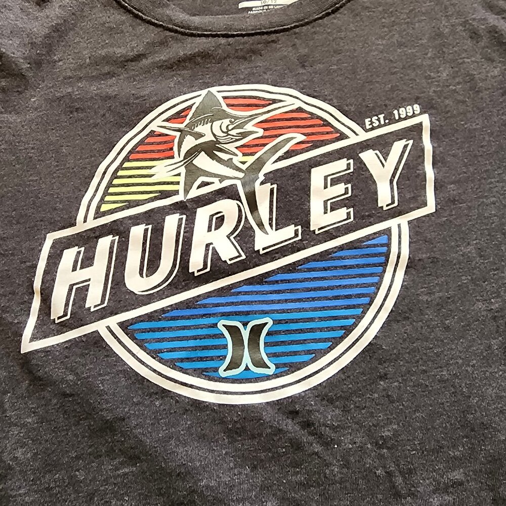 Hurley Boys Graphic T-Shirt Size 10/12 – EST. 1999 Surf Logo - Picture 13 of 16